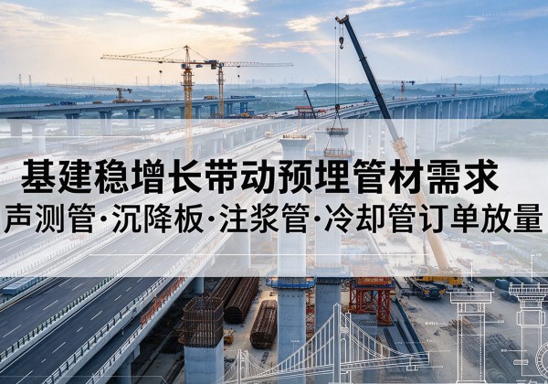 渠县基建稳增长带动预埋监测管材需求，声测管、沉降板、注浆管订单持续放量